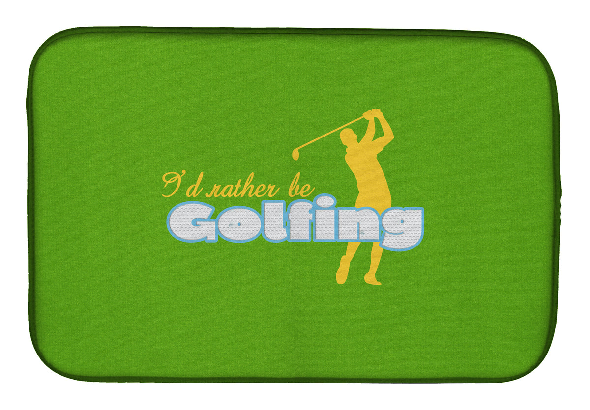 I&#39;d rather be Golfing Man on Green Dish Drying Mat SB3092DDM  the-store.com.