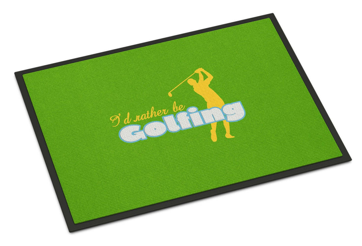 I&#39;d rather be Golfing Man on Green Indoor or Outdoor Mat 18x27 SB3092MAT - the-store.com