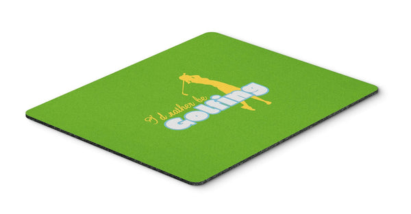 I'd rather be Golfing Woman on Green Mouse Pad, Hot Pad or Trivet SB3093MP by Caroline's Treasures