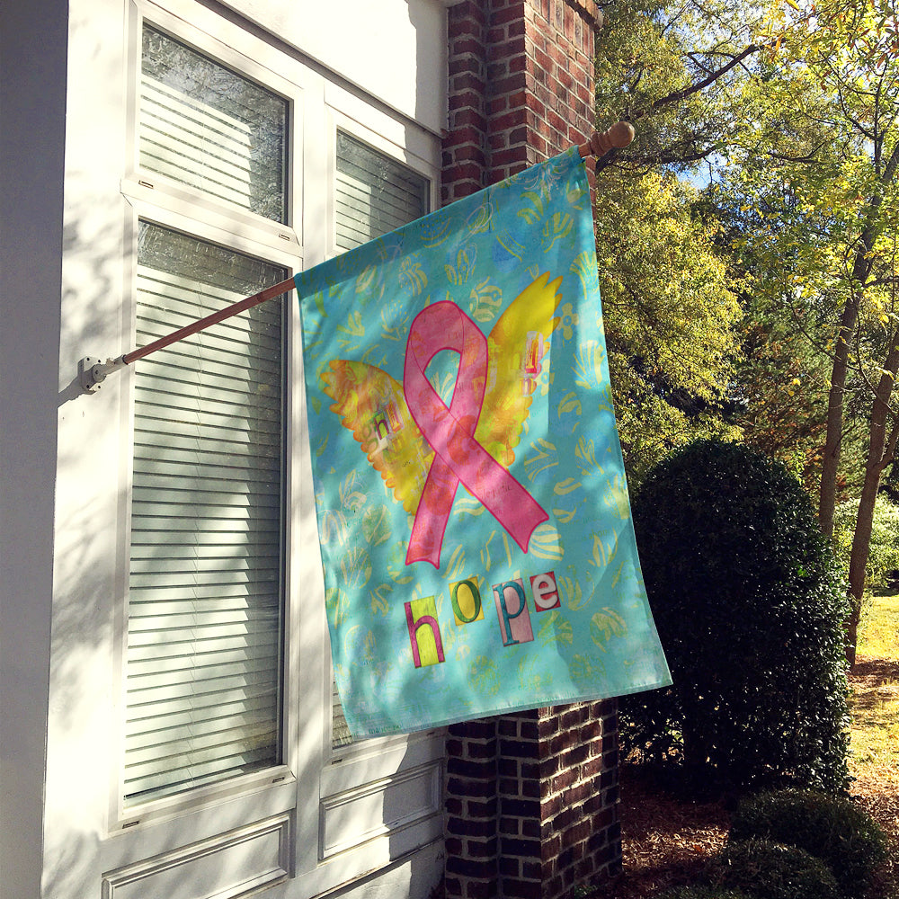 Hope Angel Breast Cancer Pink Ribbon Flag Canvas House Size SB3095CHF