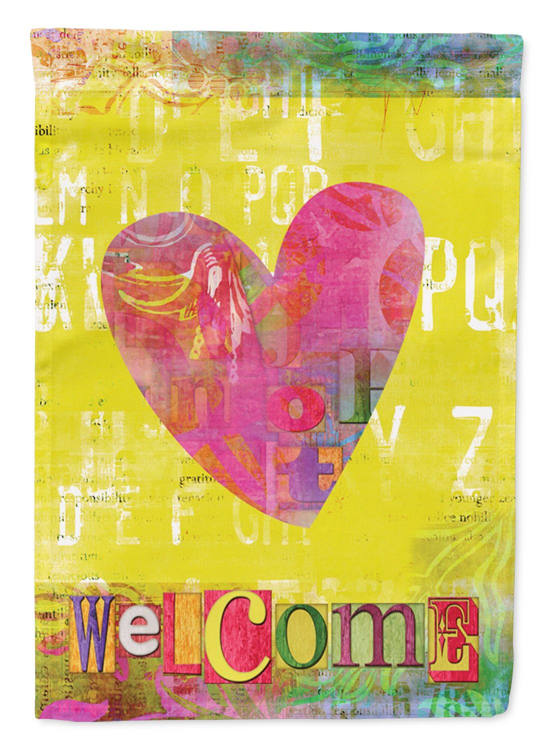 Artsy Welcome Heart Flag Canvas House Size SB3099CHF  the-store.com.