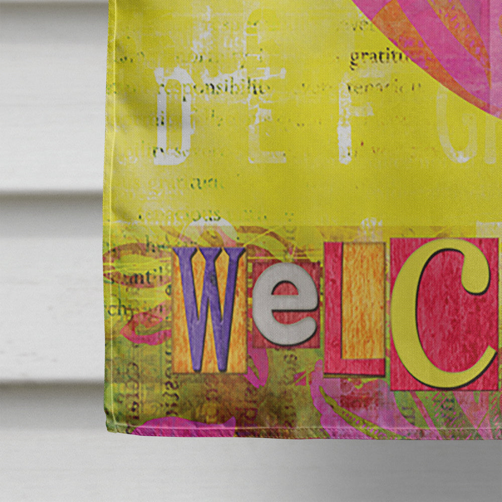 Artsy Welcome Heart Flag Canvas House Size SB3099CHF
