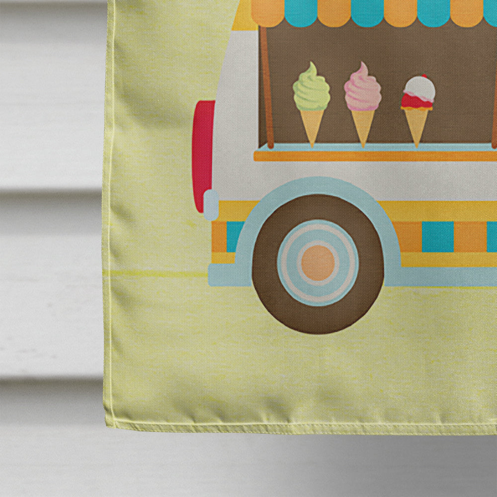 Here comes the ice cream truck Flag Canvas House Size SB3107CHF