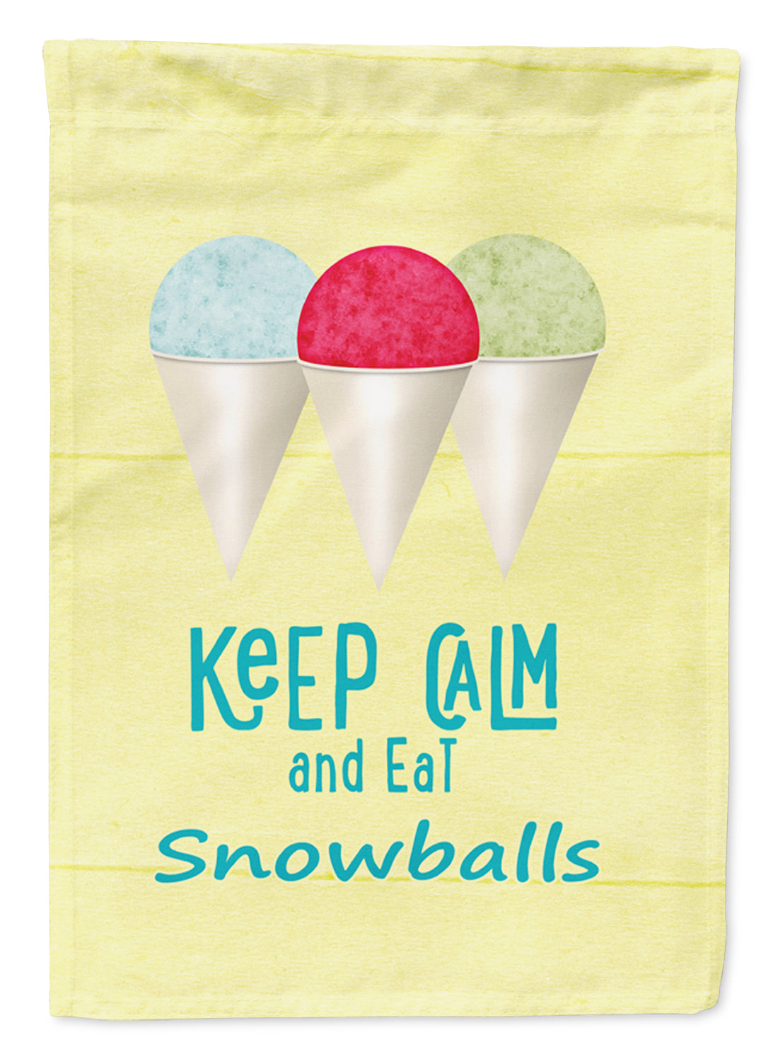 Restez calme et mangez des boules de neige Drapeau Jardin Taille SB3109GF