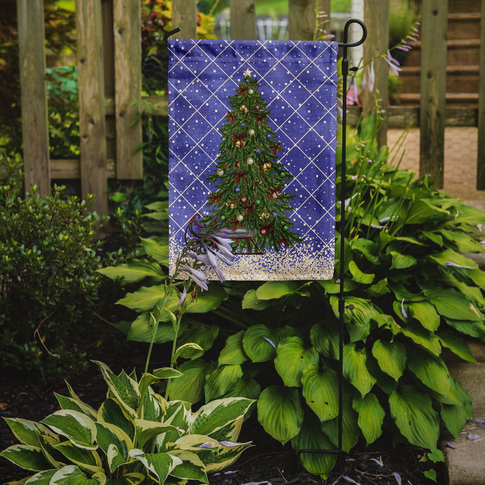 Christmas Tree Blue Flag Garden Size SB3117GF