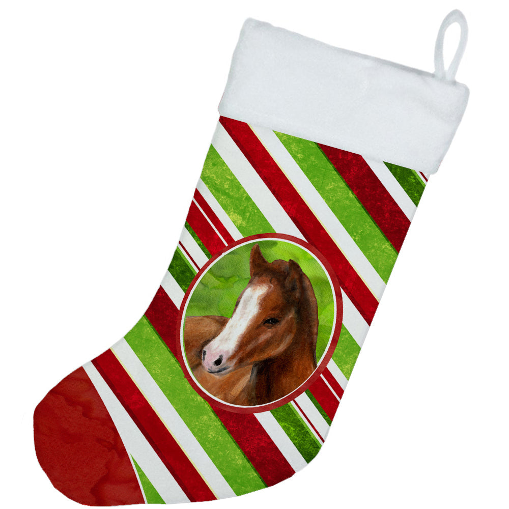 Horse Foal Candy Cane Holiday Christmas Christmas Stocking SB3131-CS  the-store.com.