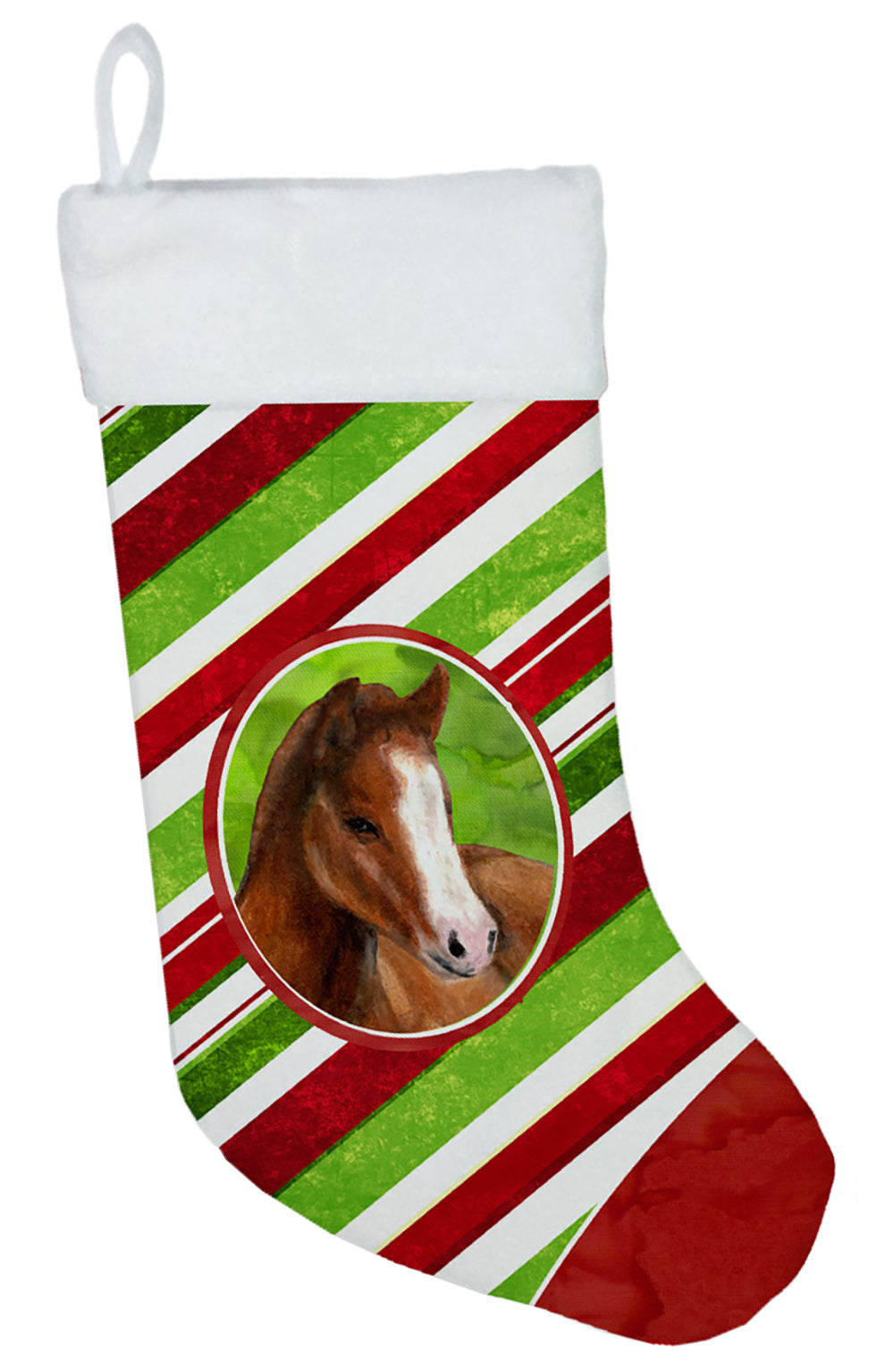 Horse Foal Candy Cane Holiday Christmas Christmas Stocking SB3131-CS  the-store.com.