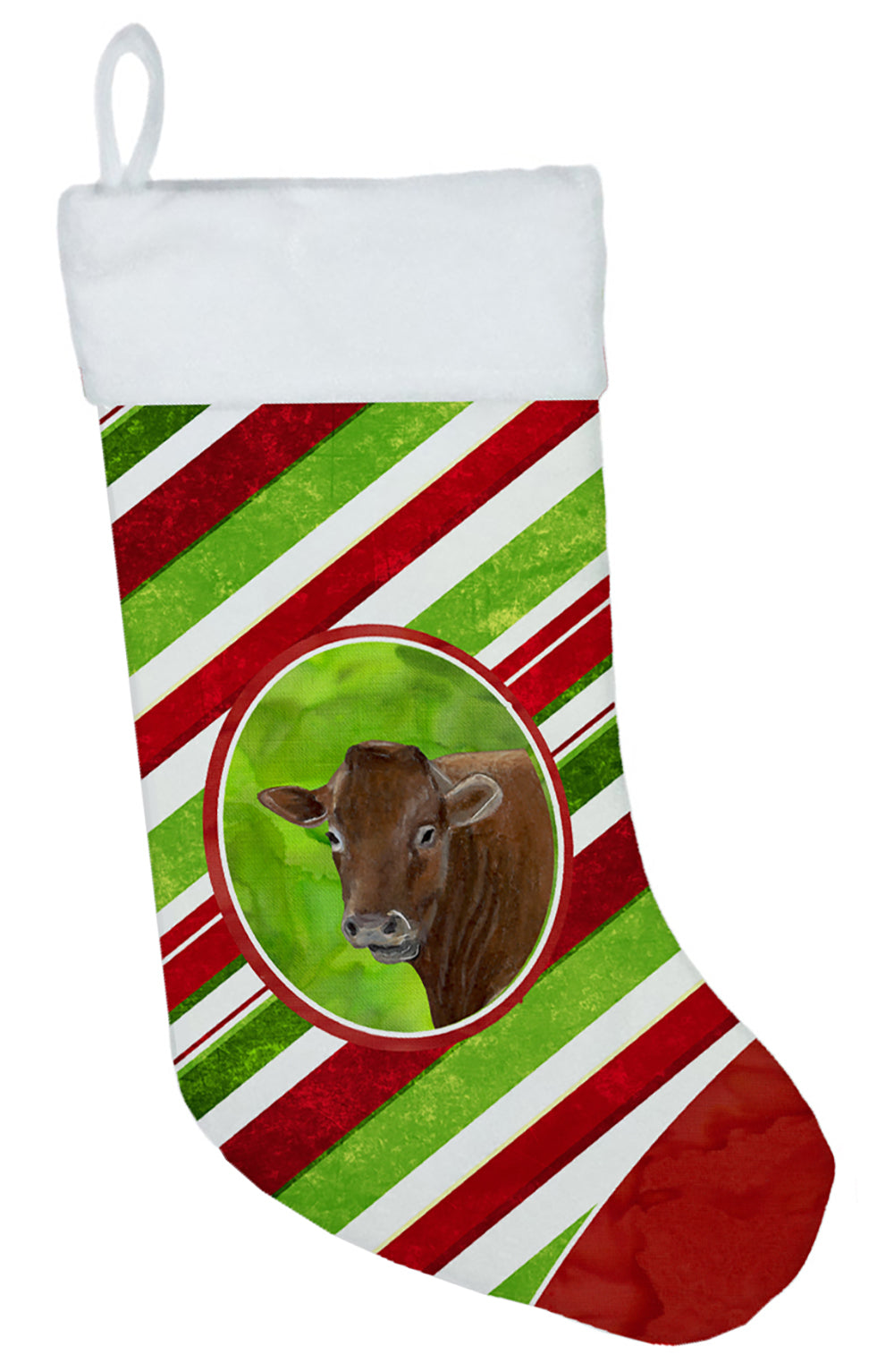 Cow Candy Cane Holiday Christmas Christmas Stocking SB3137-CS