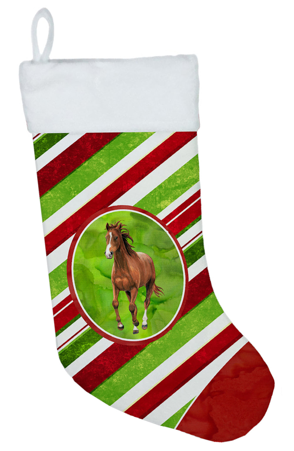 Horse Candy Cane Holiday Christmas Christmas Stocking SB3139-CS