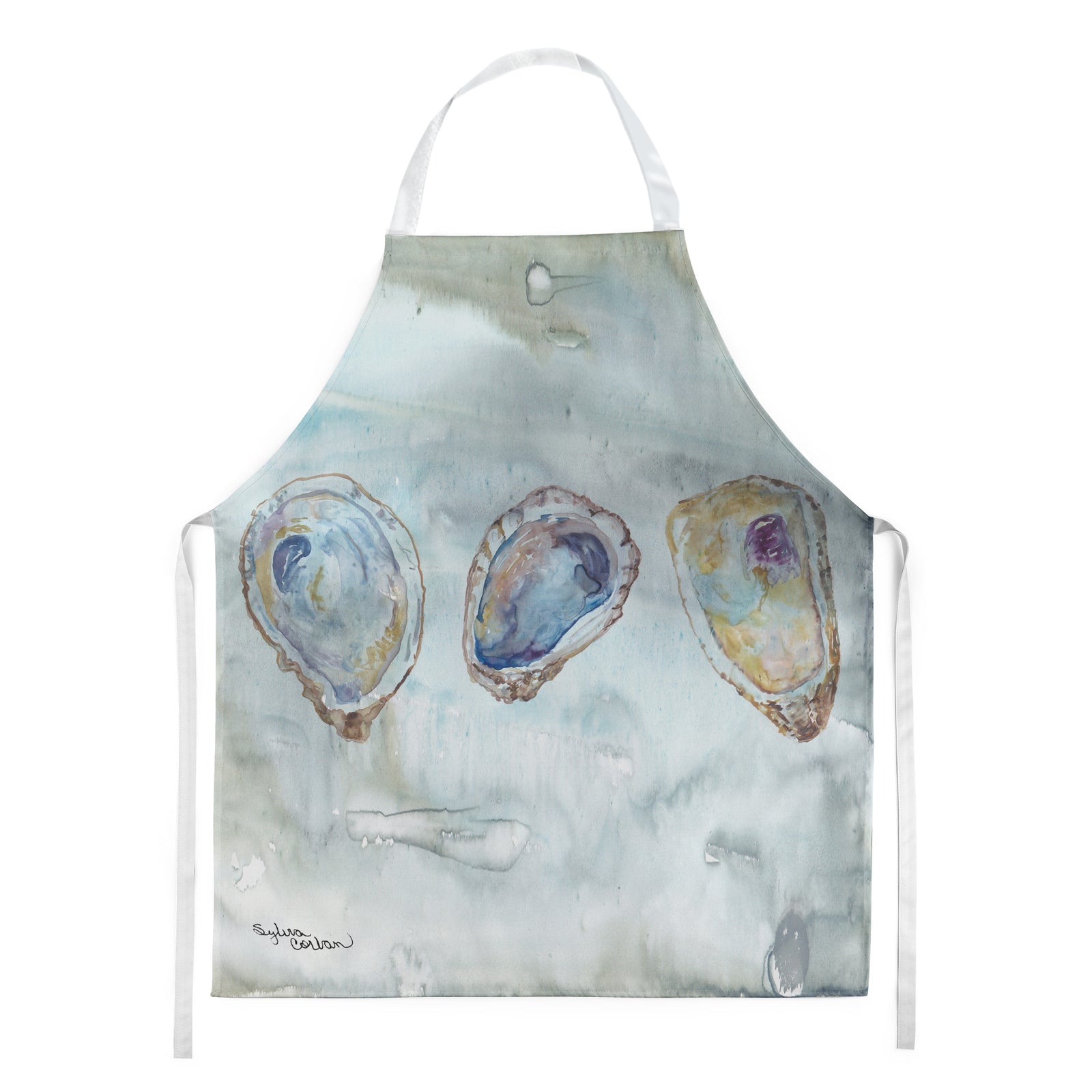 Oysters Watercolor Apron SC2001APRON  the-store.com.