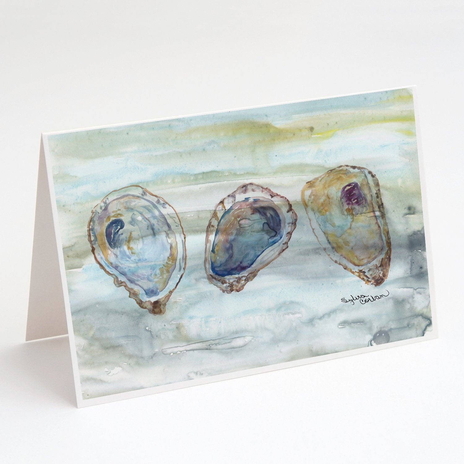 Buy this Oysters Watercolor Greeting Cards and Envelopes Pack of 8