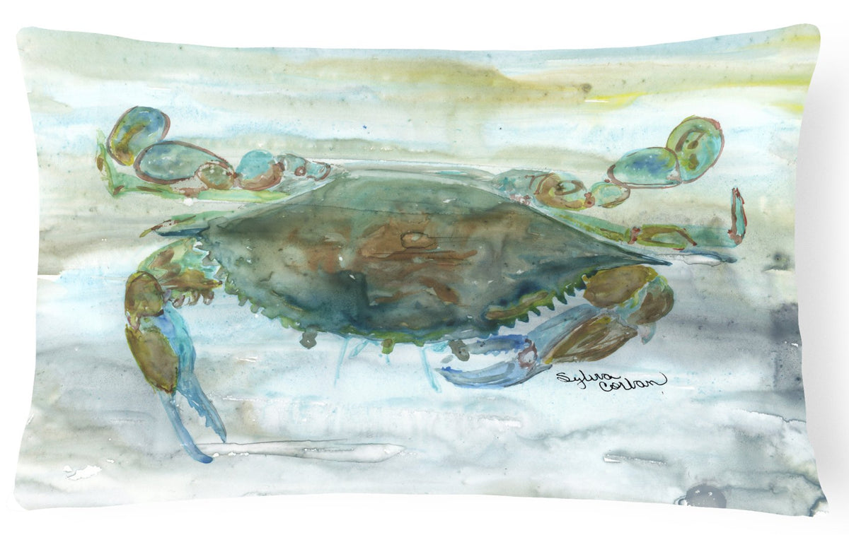 Crab a leg up Watercolor Canvas Fabric Decorative Pillow SC2002PW1216 by Caroline&#39;s Treasures