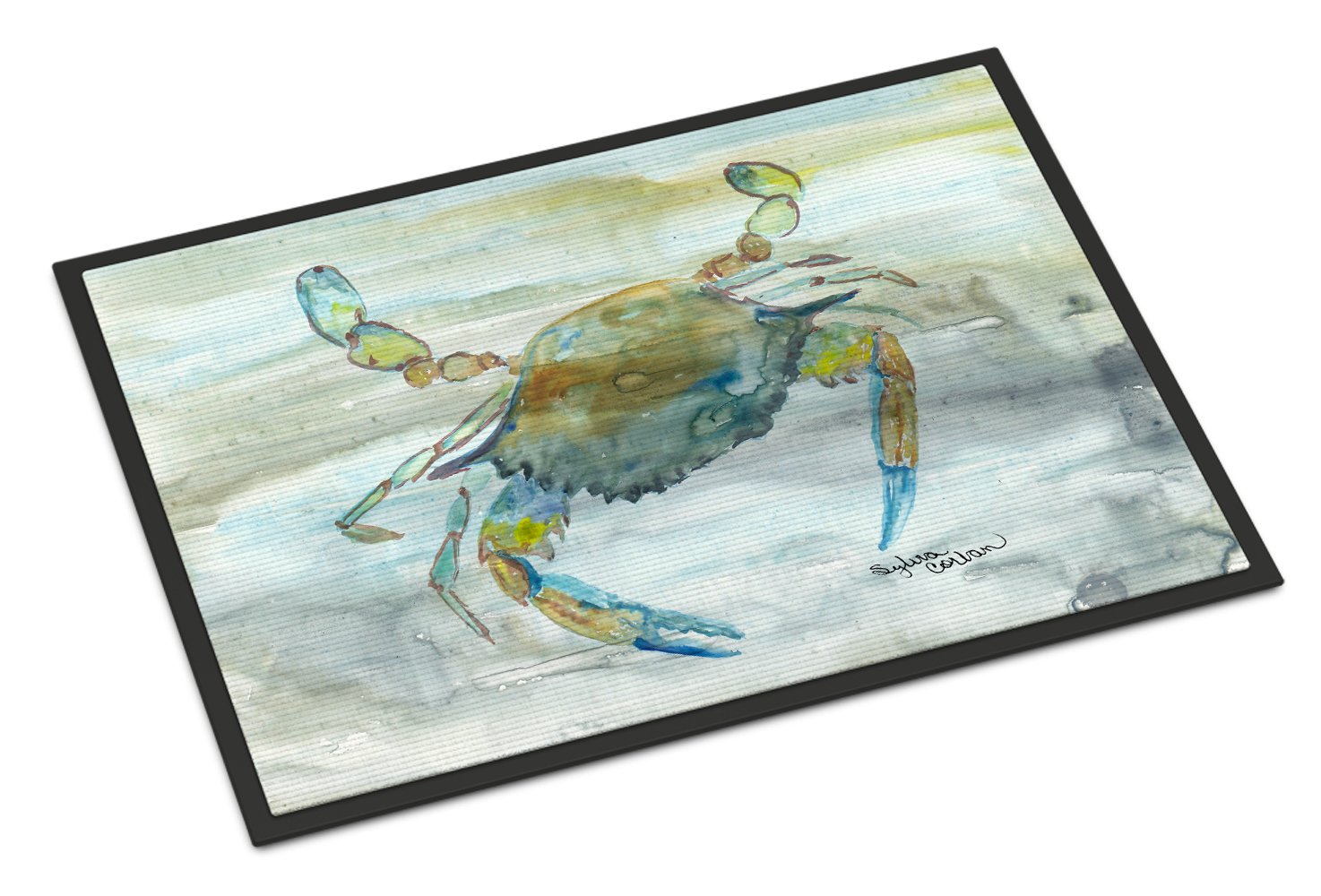 Blue Crab #2 Watercolor Indoor or Outdoor Mat 24x36 SC2004JMAT by Caroline's Treasures