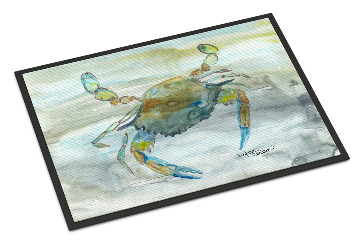 Blue Crab #2 Watercolor Indoor or Outdoor Mat 18x27 SC2004MAT - the-store.com