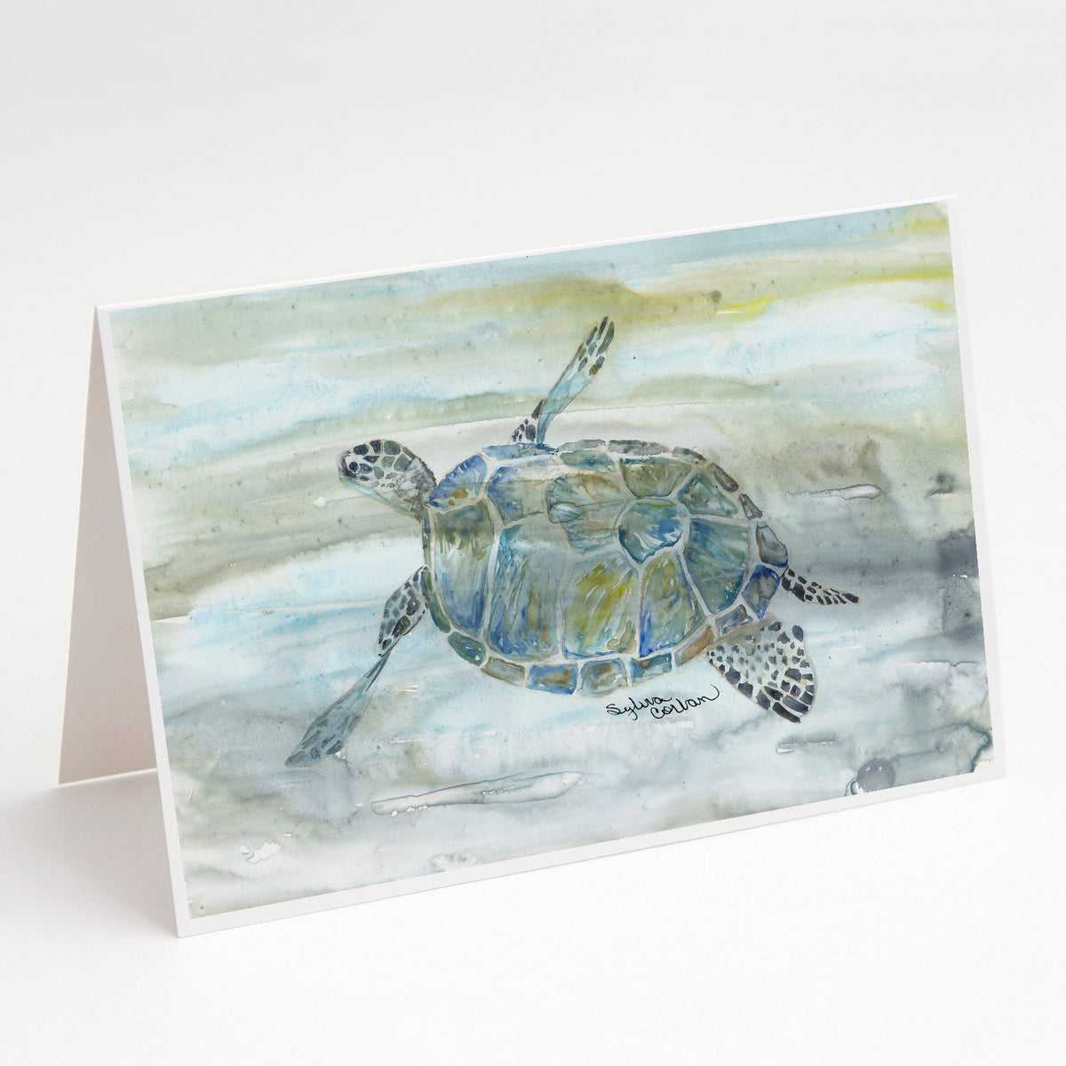 Buy this Sea Turtle Watercolor Greeting Cards and Envelopes Pack of 8