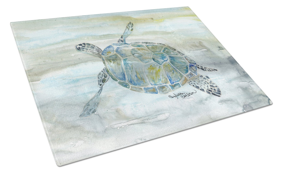 Sea Turtle Watercolor Glass Cutting Board Large SC2006LCB by Caroline&#39;s Treasures