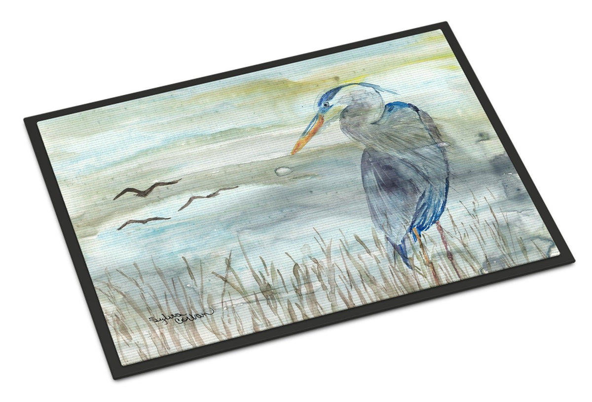 Blue Heron Watercolor Indoor or Outdoor Mat 24x36 SC2007JMAT by Caroline&#39;s Treasures