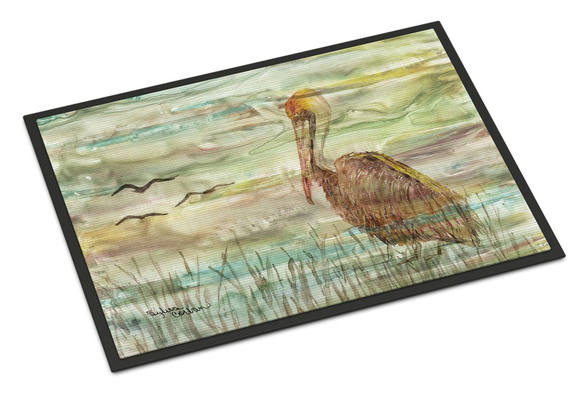 Brown Pelican Sunset Indoor or Outdoor Mat 24x36 SC2011JMAT by Caroline&#39;s Treasures