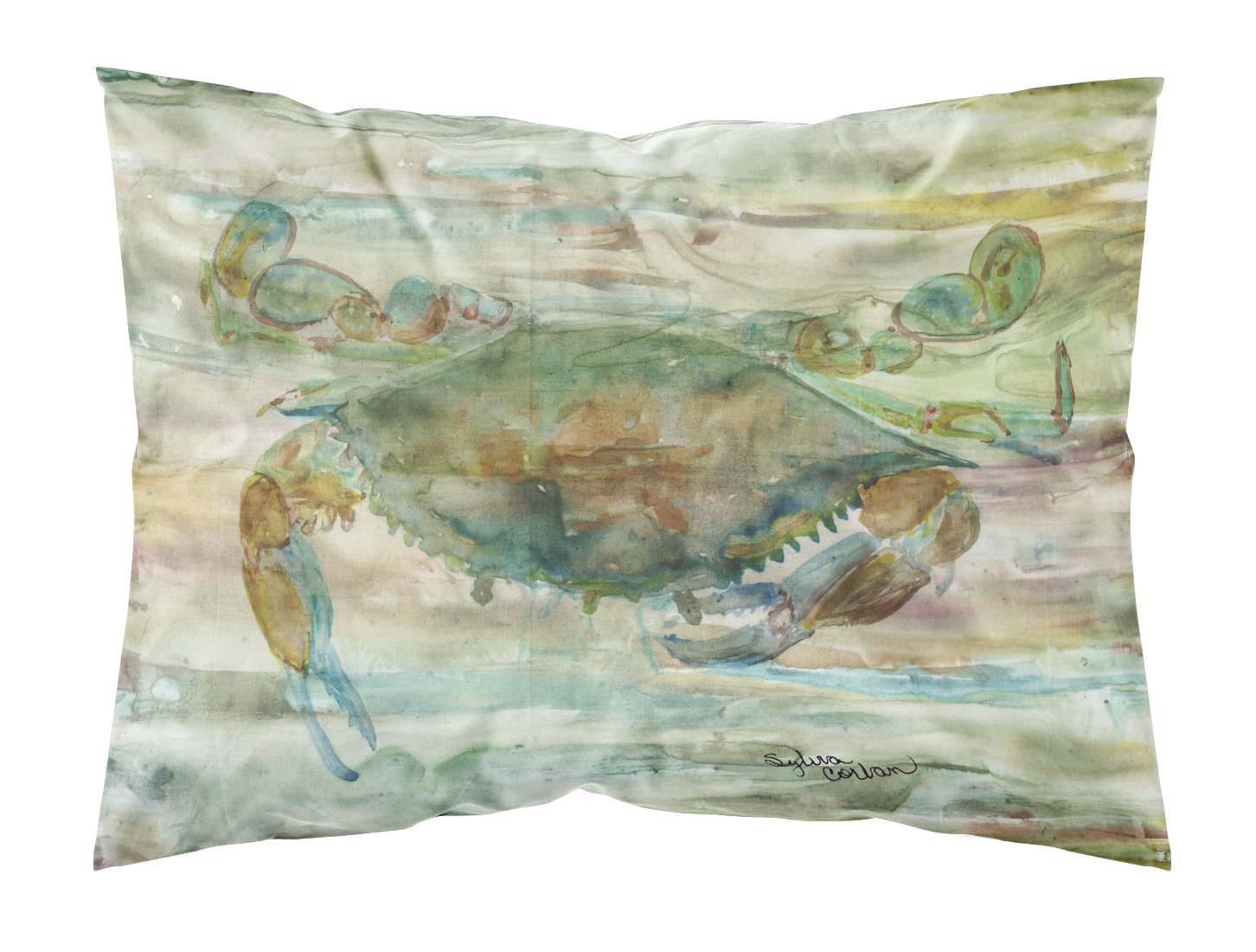 Crab a leg up Sunset Fabric Standard Pillowcase SC2015PILLOWCASE by Caroline's Treasures