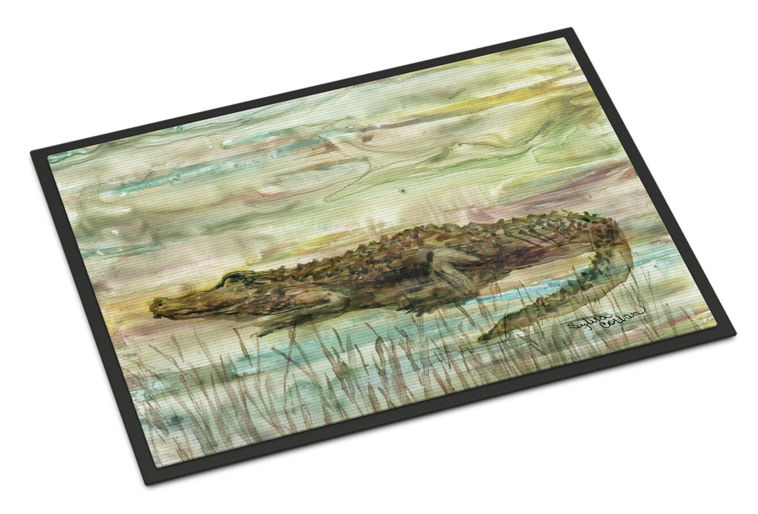 Alligator Sunset Indoor or Outdoor Mat 24x36 SC2016JMAT by Caroline's Treasures