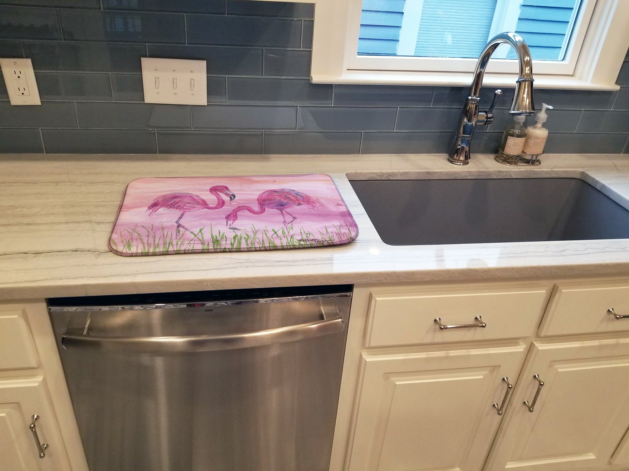 Flamingos Dish Drying Mat SC2018DDM
