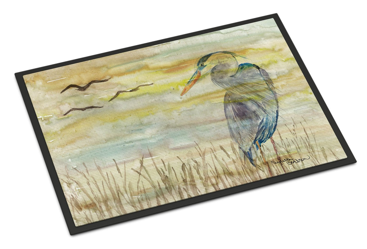Blue Heron Yellow Sky Indoor or Outdoor Mat 24x36 SC2020JMAT by Caroline&#39;s Treasures