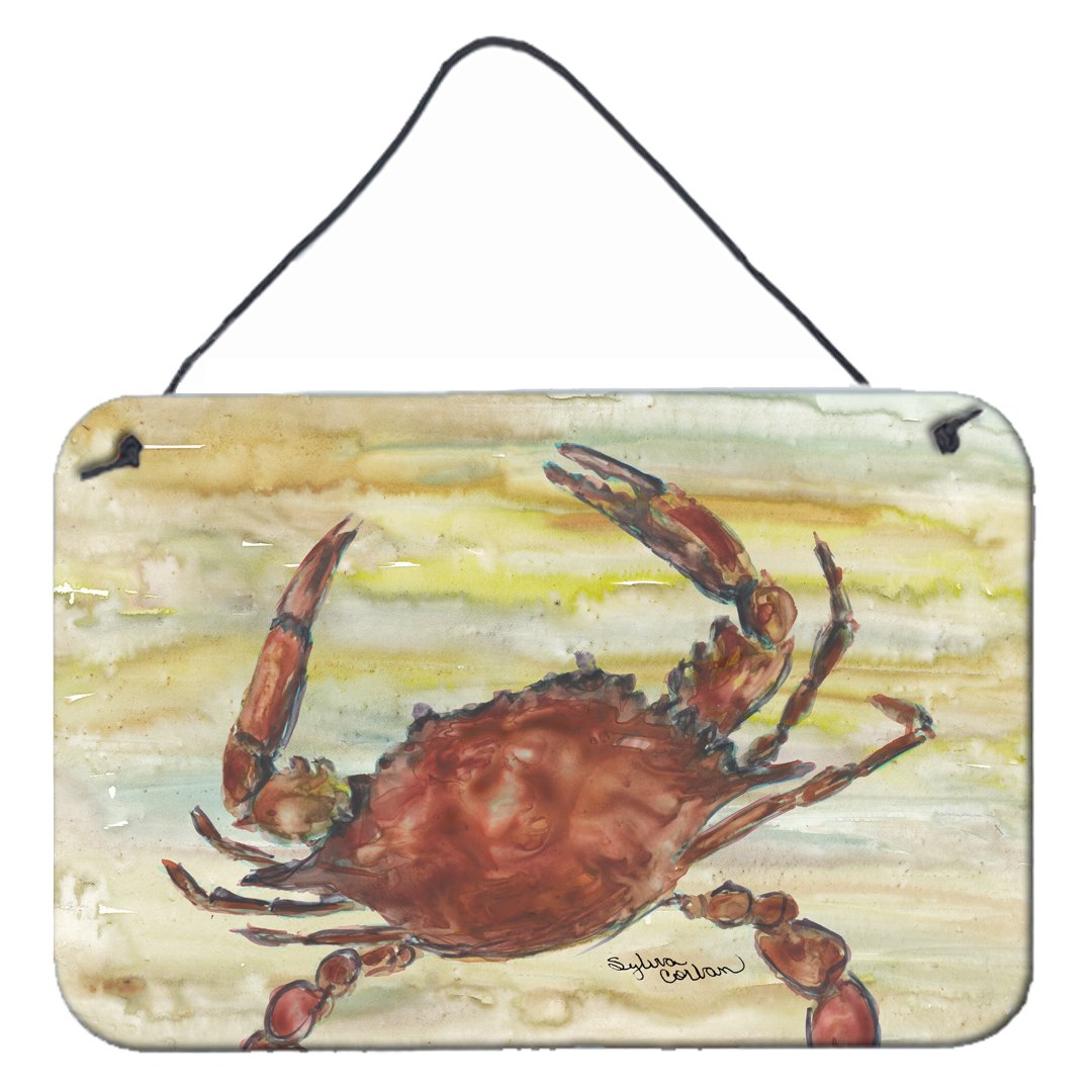 Cooked Crab Yellow Sky Wall or Door Hanging Prints SC2022DS812 by Caroline&#39;s Treasures