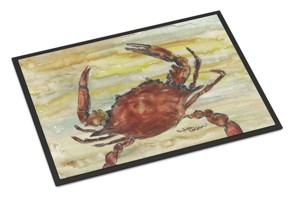 Cooked Crab Yellow Sky Indoor or Outdoor Mat 24x36 SC2022JMAT by Caroline&#39;s Treasures