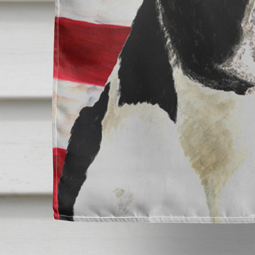 USA American Flag with Boston Terrier Flag Canvas House Size