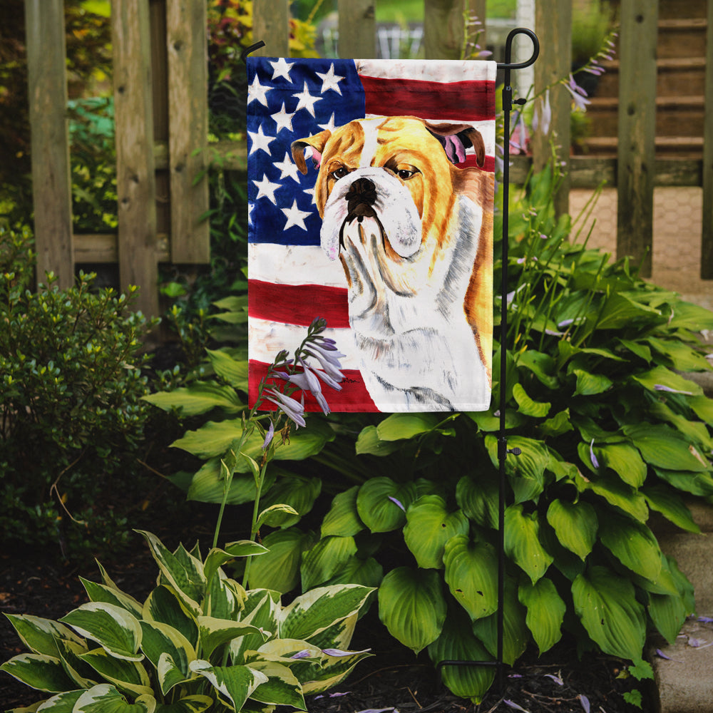 USA drapeau américain avec bouledogue anglais drapeau jardin taille