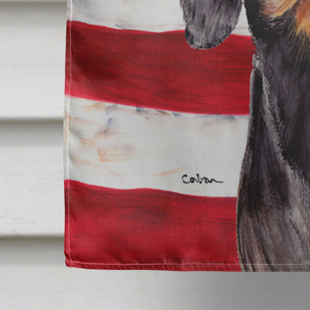 USA American Flag with Dachshund Flag Canvas House Size  the-store.com.