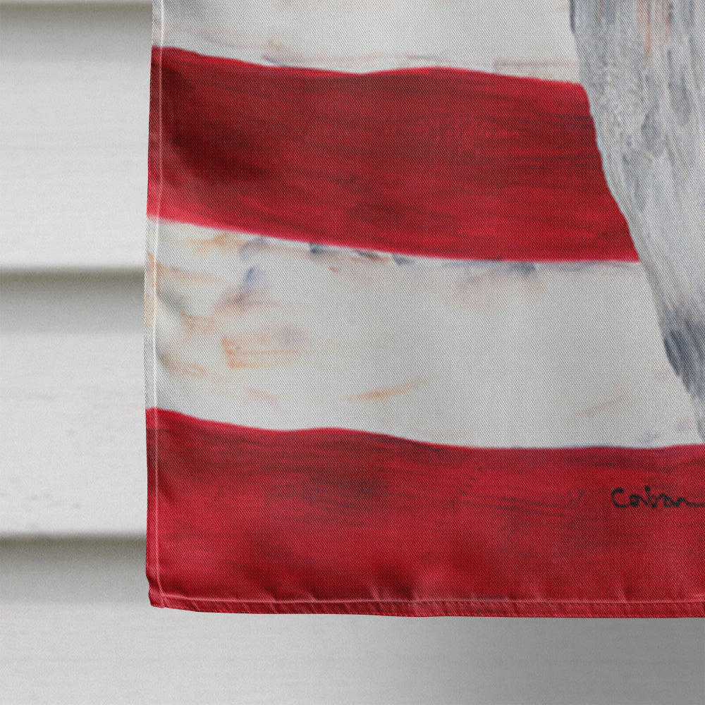 USA American Flag with Beagle Flag Canvas House Size