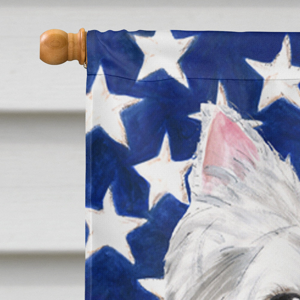 USA American Flag with Westie Flag Canvas House Size