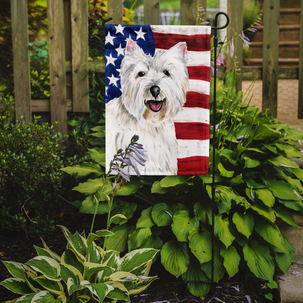 USA American Flag with Westie Flag Garden Size