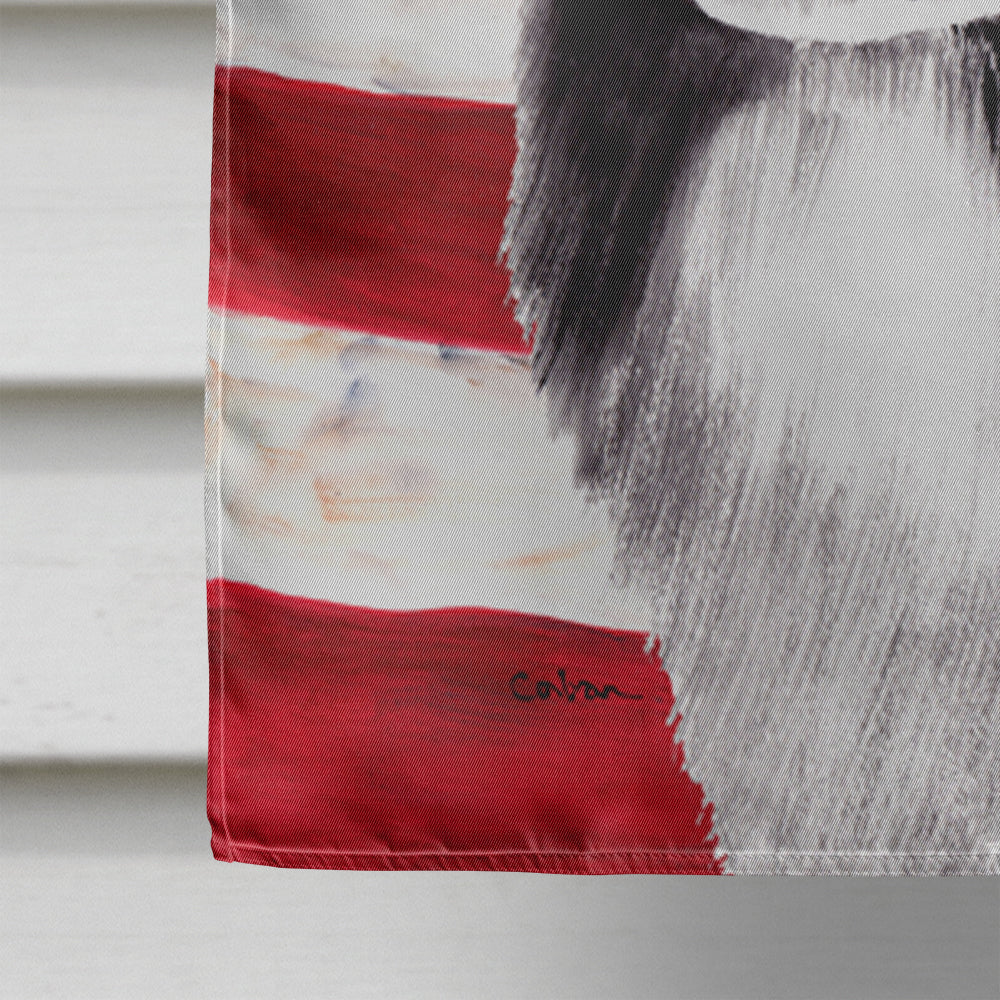 USA American Flag with Border Collie Flag Canvas House Size