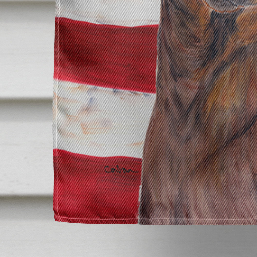 USA American Flag with Dachshund Flag Canvas House Size  the-store.com.