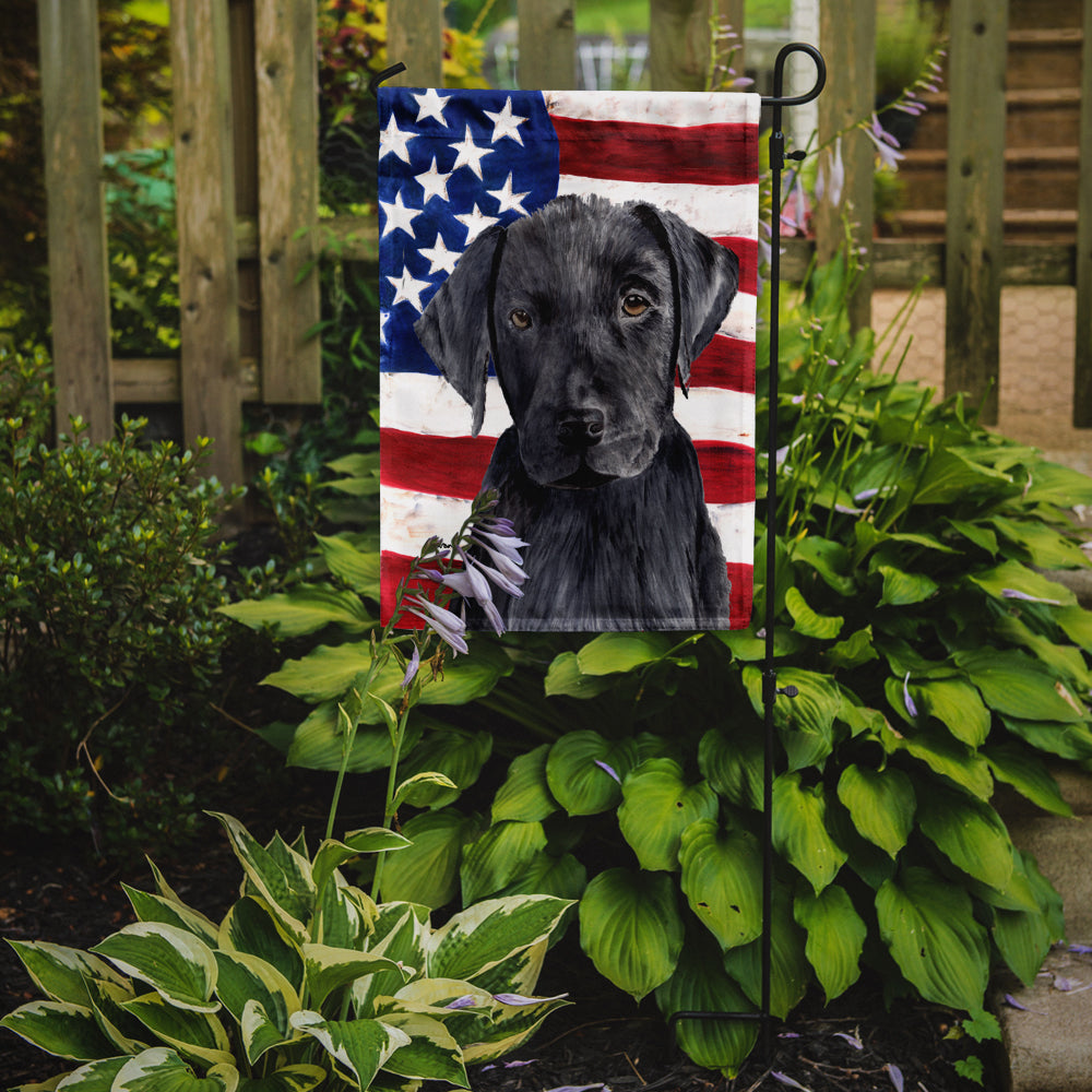 USA American Flag with Labrador Flag Garden Size