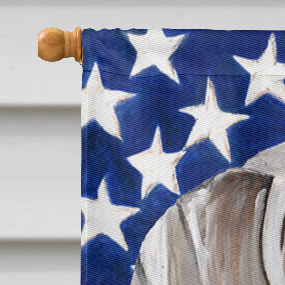 USA American Flag with Weimaraner Flag Canvas House Size  the-store.com.