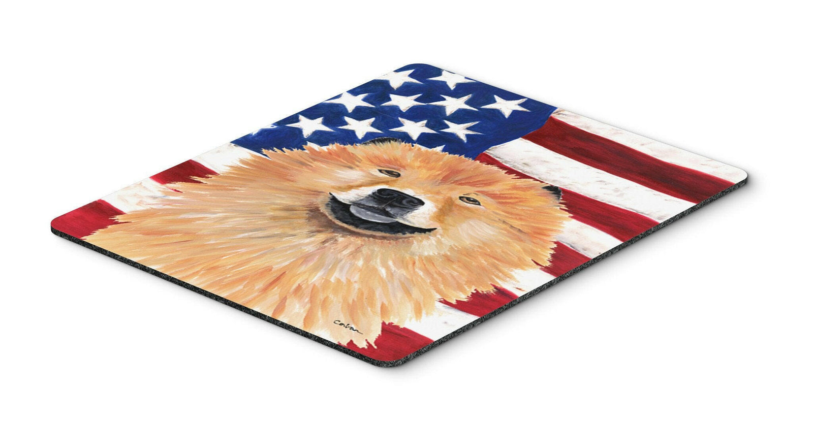 USA American Flag with Chow Chow Mouse Pad, Hot Pad or Trivet by Caroline's Treasures