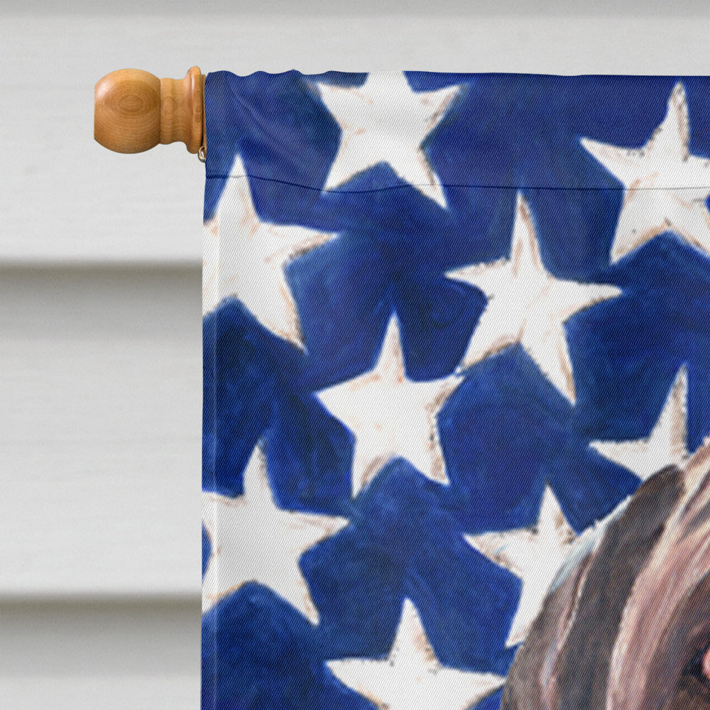 USA American Flag with Labrador Flag Canvas House Size