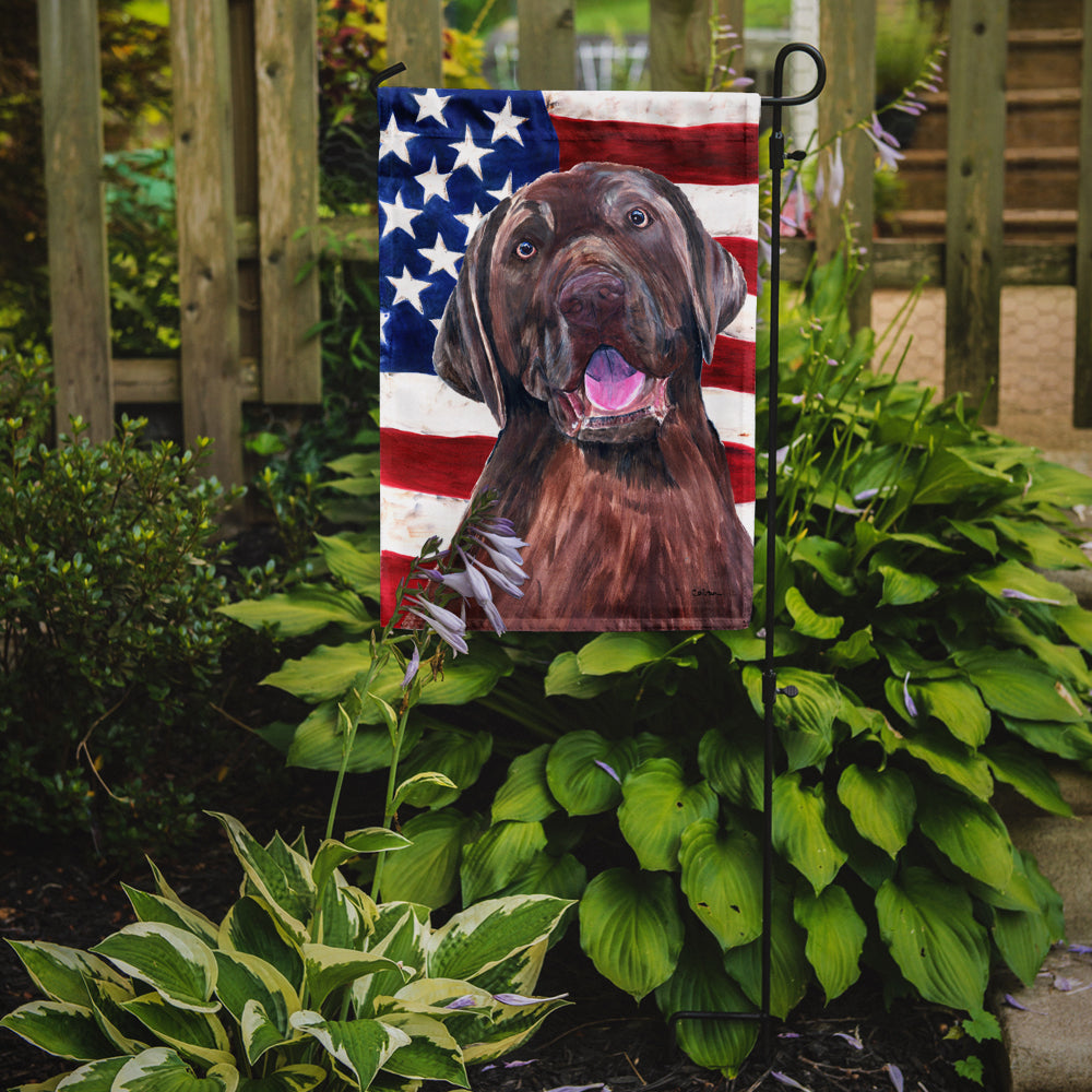 USA American Flag with Labrador Flag Garden Size.