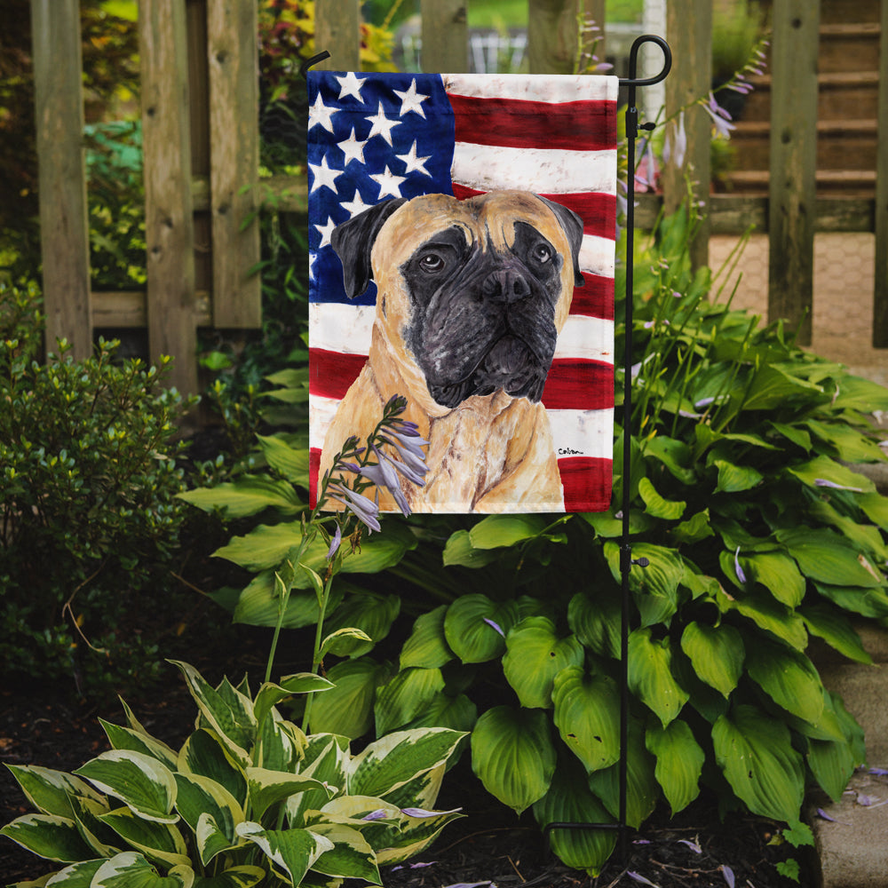 USA American Flag with Mastiff Flag Garden Size.