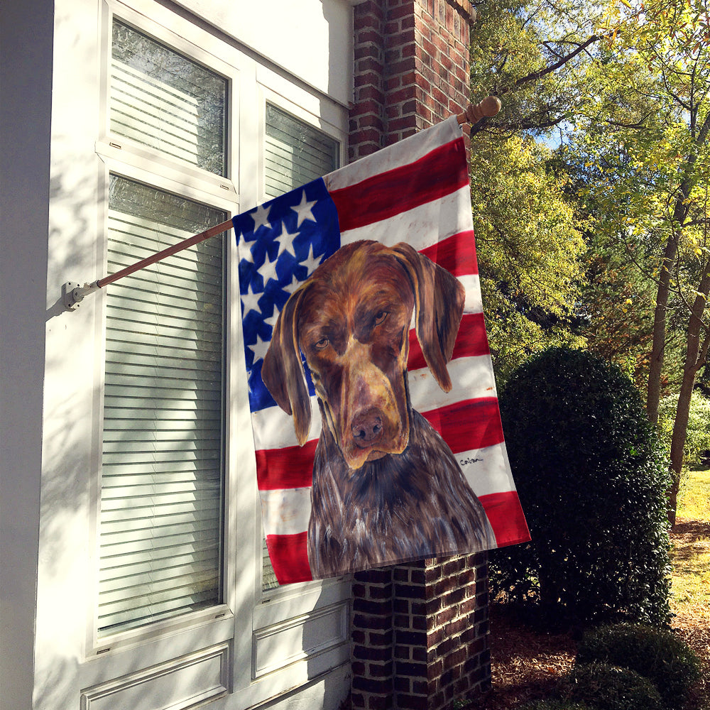 Drapeau américain des États-Unis avec drapeau allemand à poil court Taille de la maison en toile
