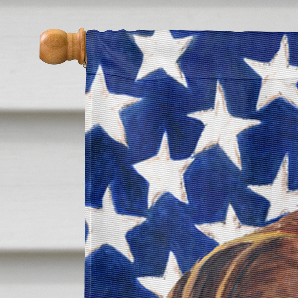 USA American Flag with German Shorthaired Pointer Flag Canvas House Size  the-store.com.