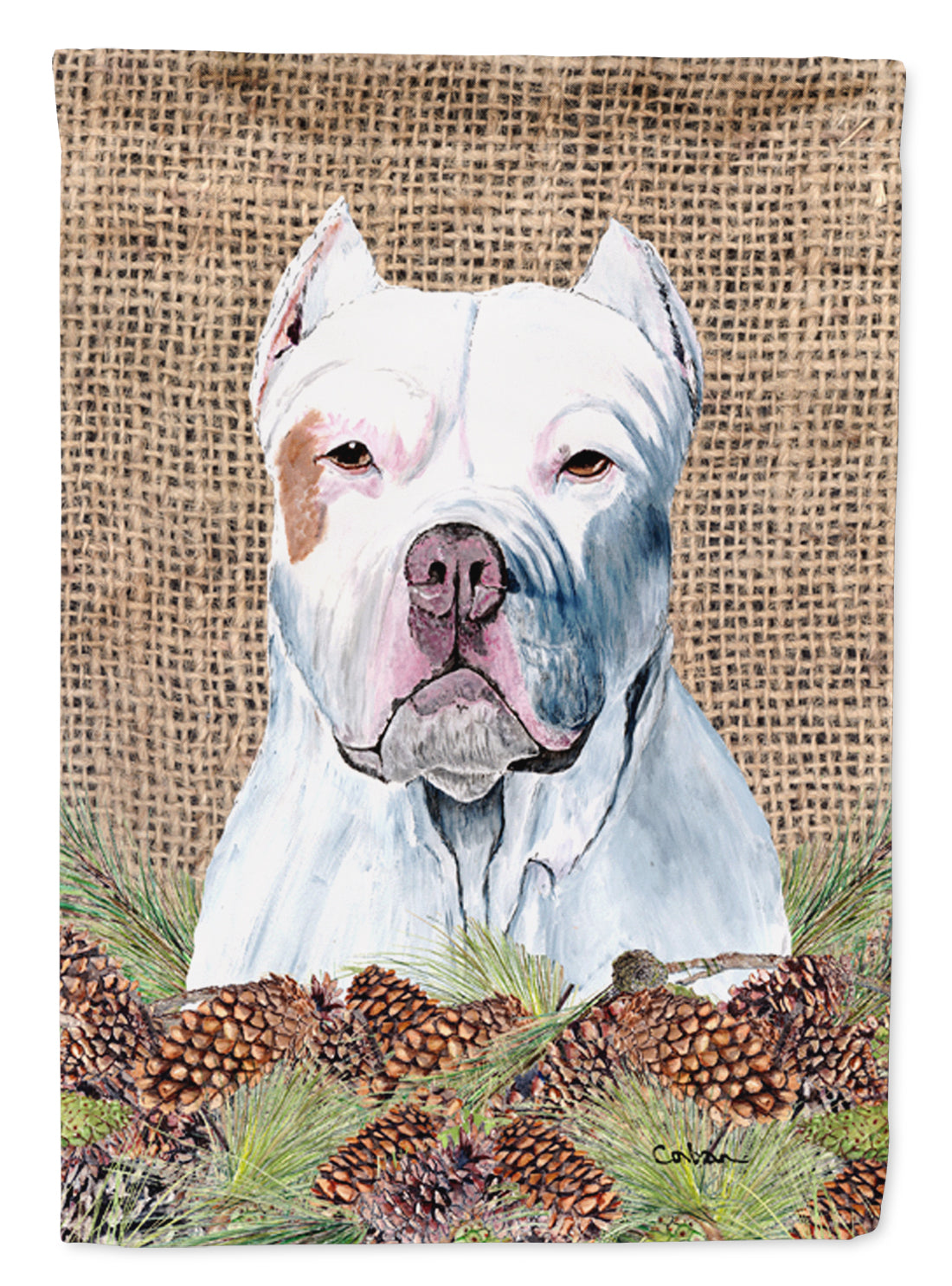 Pit Bull Flag Canvas House Size