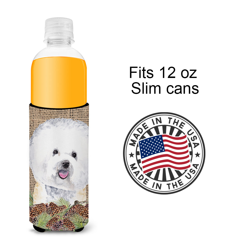 Bichon Frise Ultra Beverage Insulators for slim cans SC9047MUK.