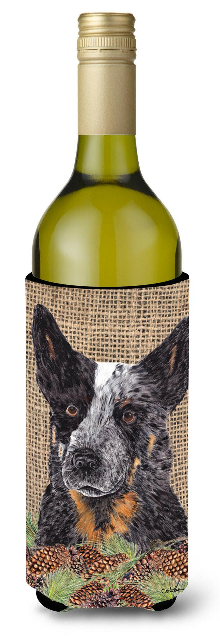 Australian Cattle Dog Wine Bottle Beverage Insulator Beverage Insulator Hugger by Caroline&#39;s Treasures
