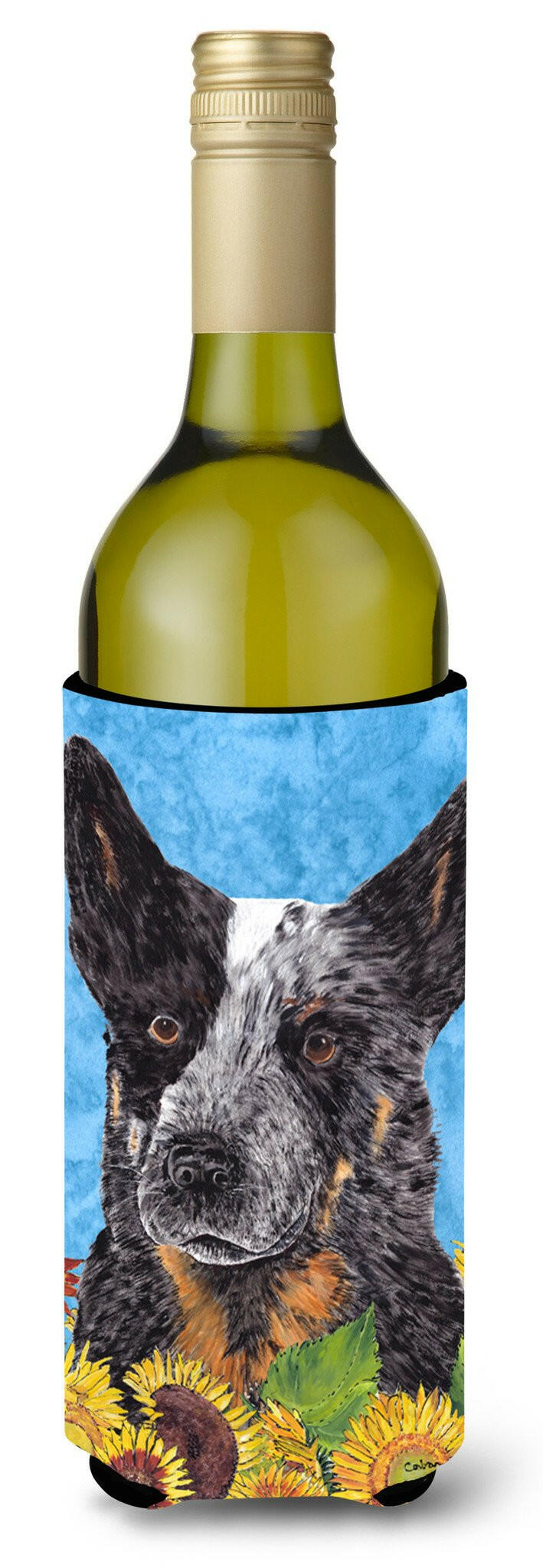 Australian Cattle Dog Wine Bottle Beverage Insulator Beverage Insulator Hugger SC9055LITERK by Caroline&#39;s Treasures