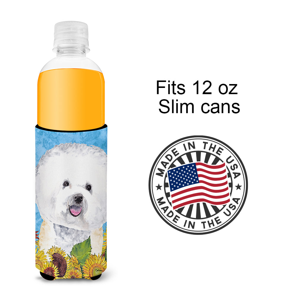 Bichon Frise Ultra Beverage Insulators for slim cans SC9059MUK.