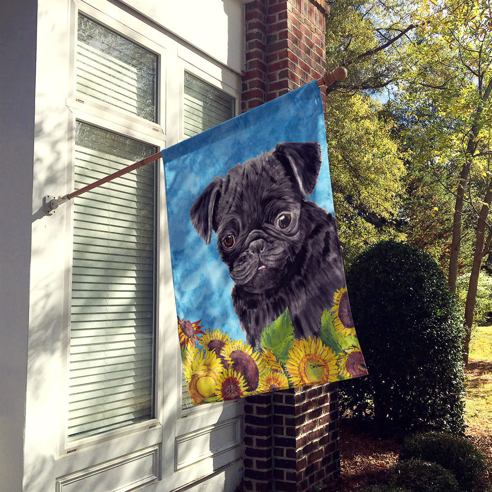 Pug Flag Canvas House Size